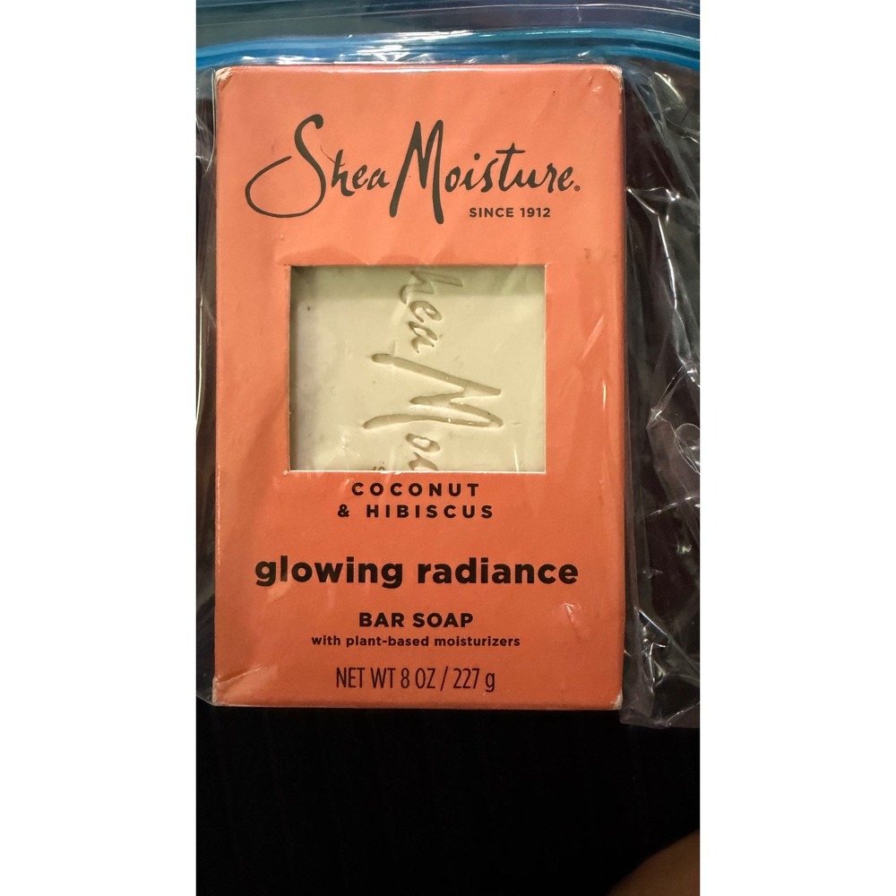 SheaMoisture Coconut & Hibiscus Glowing Radiance Bar Soap 8 oz Vitamin C New